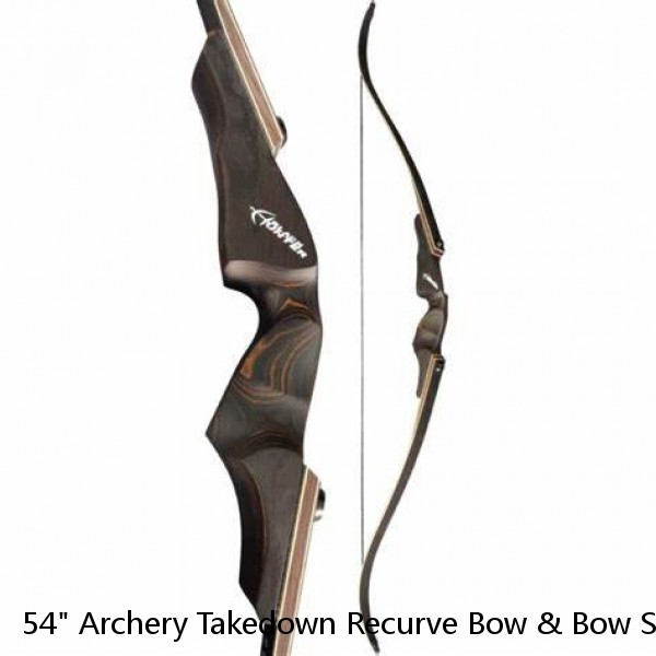 54" Archery Takedown Recurve Bow & Bow Sight Brush Arrow Rest +12X Carbon Arrows