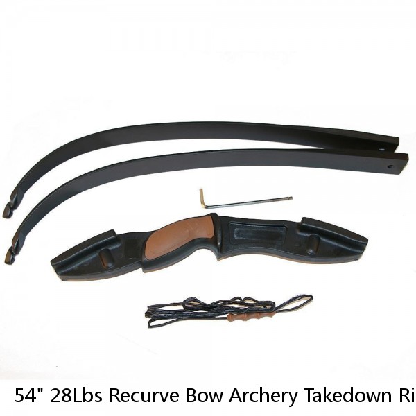 54" 28Lbs Recurve Bow Archery Takedown Right Left Hand Hunting Practice Game
