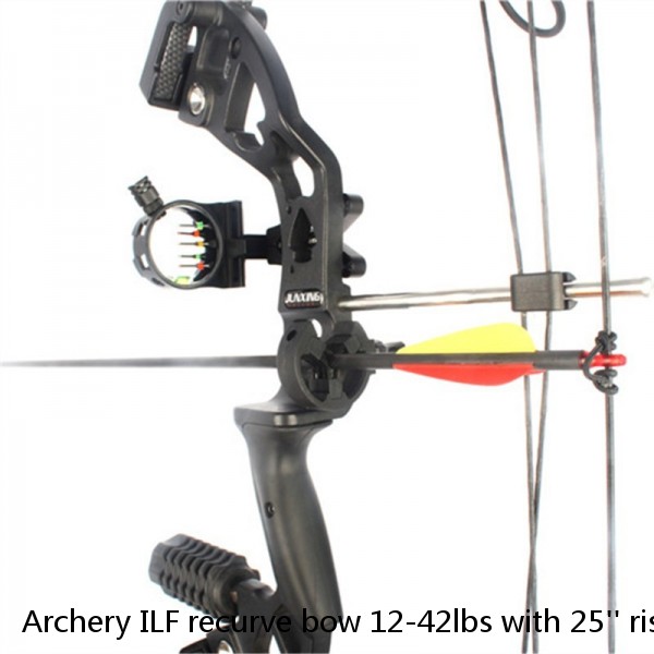 Archery ILF recurve bow 12-42lbs with 25'' riser RH for beginner target shooting bow recurve